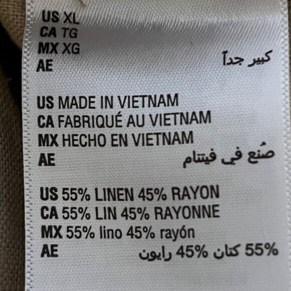 Womens XL Romper Linen Shorts Jumpsuit Classic Resort Elegant Preppy Boho Casual - Picture 14 of 15